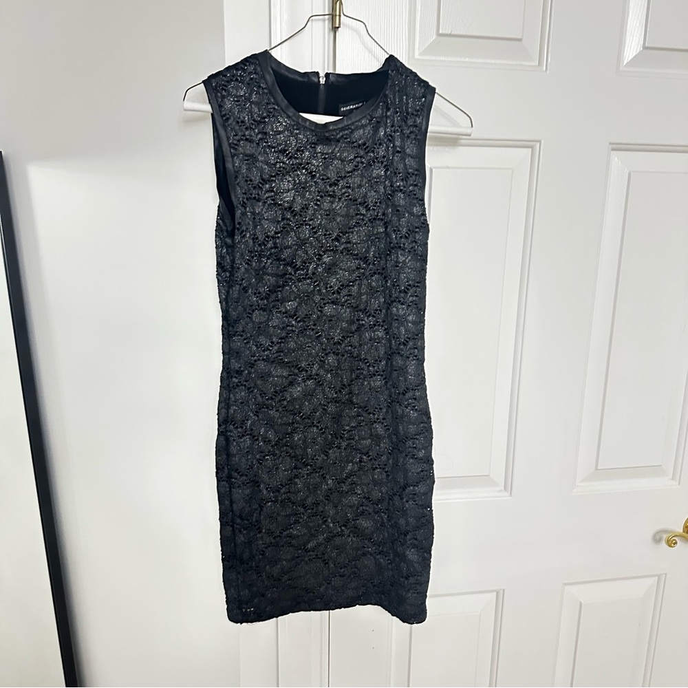 Generation Love Textured Black Mini Dress